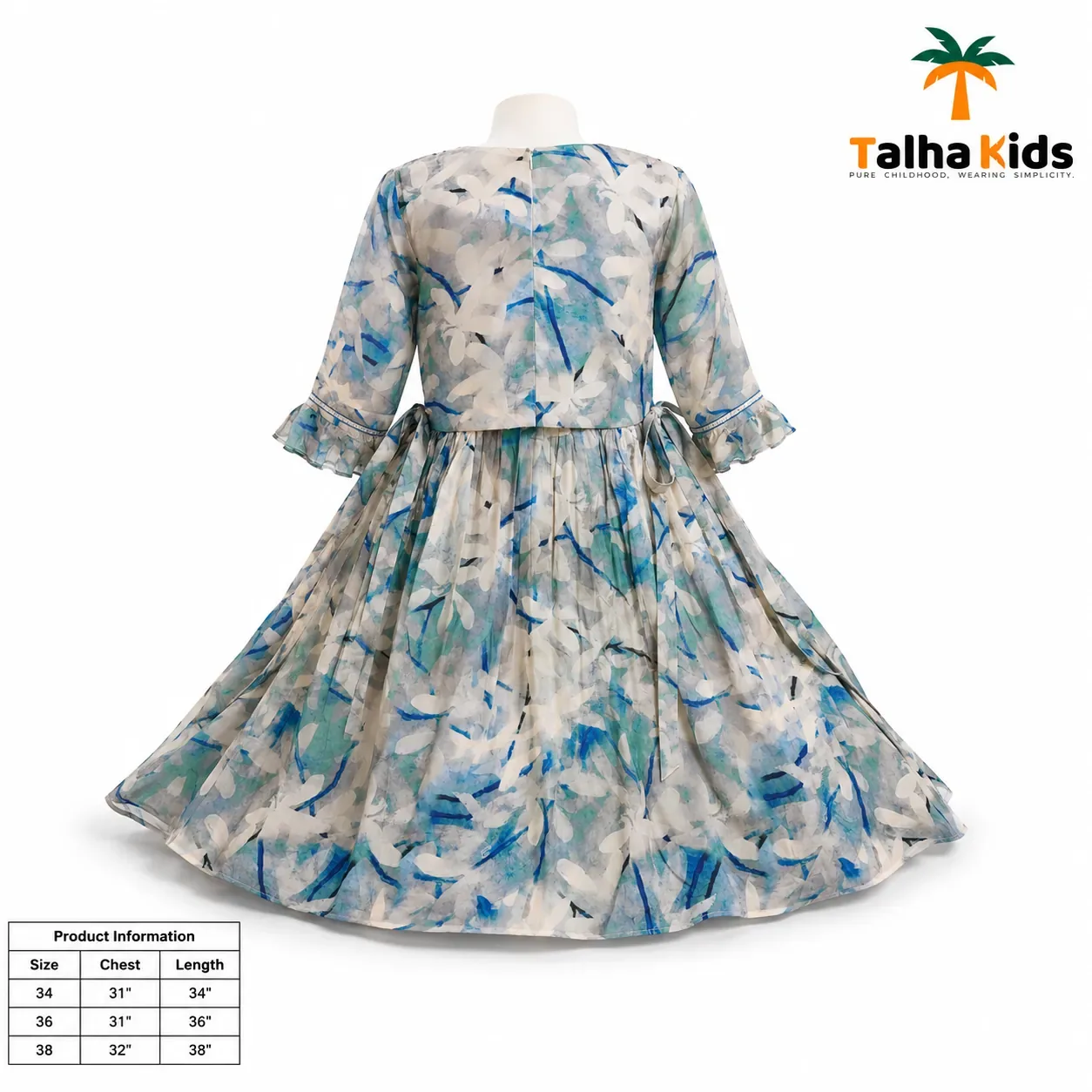 Girls' Printed Embroidered Frock | Alams Baby Wear