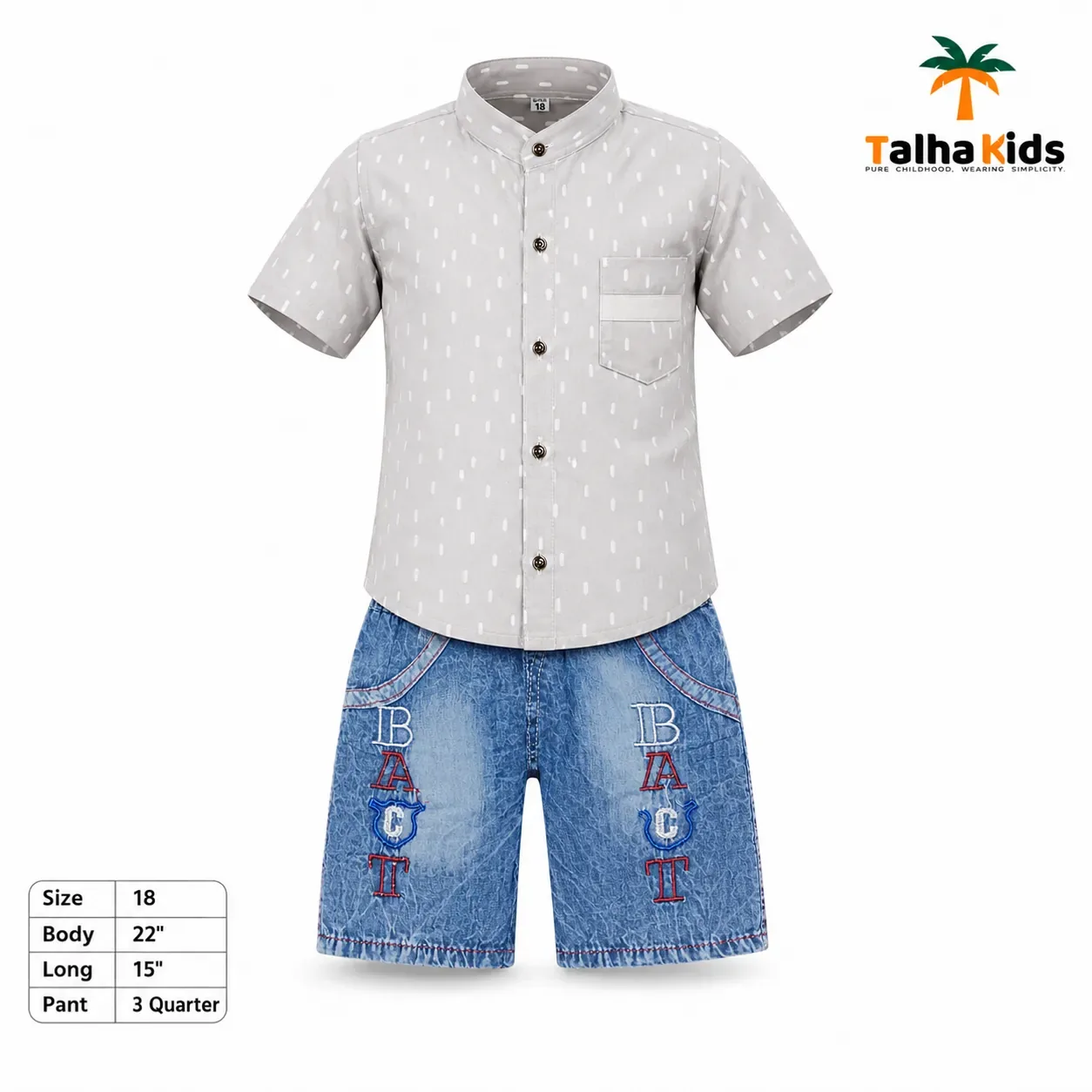 Boys’ Floral Koti Shirt – Pink & Grey