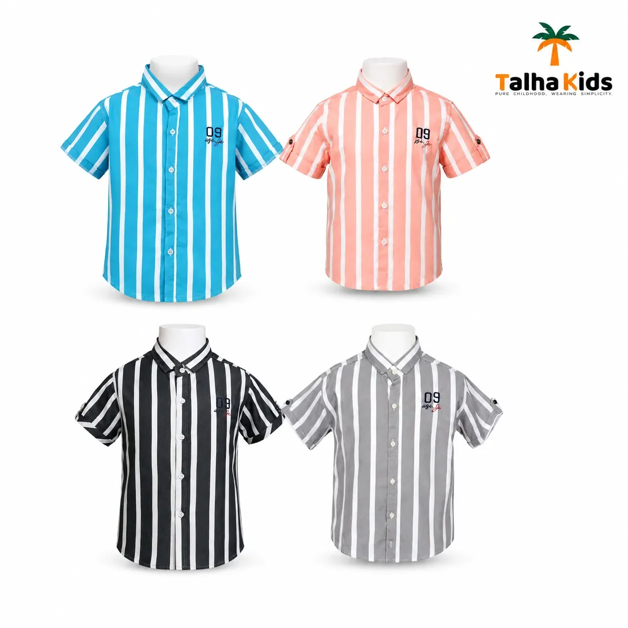 Boys Striped Short Sleeve Shirt – 09 Collection