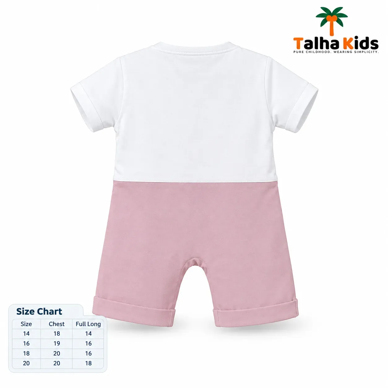 Talha Kids Boys Vest Style Romper Set with Bow Tie – Pastel Colors