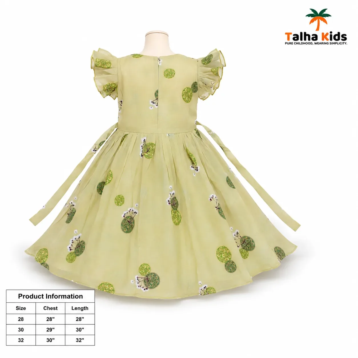 Blossom Frill-Sleeve Party Dress for Girls