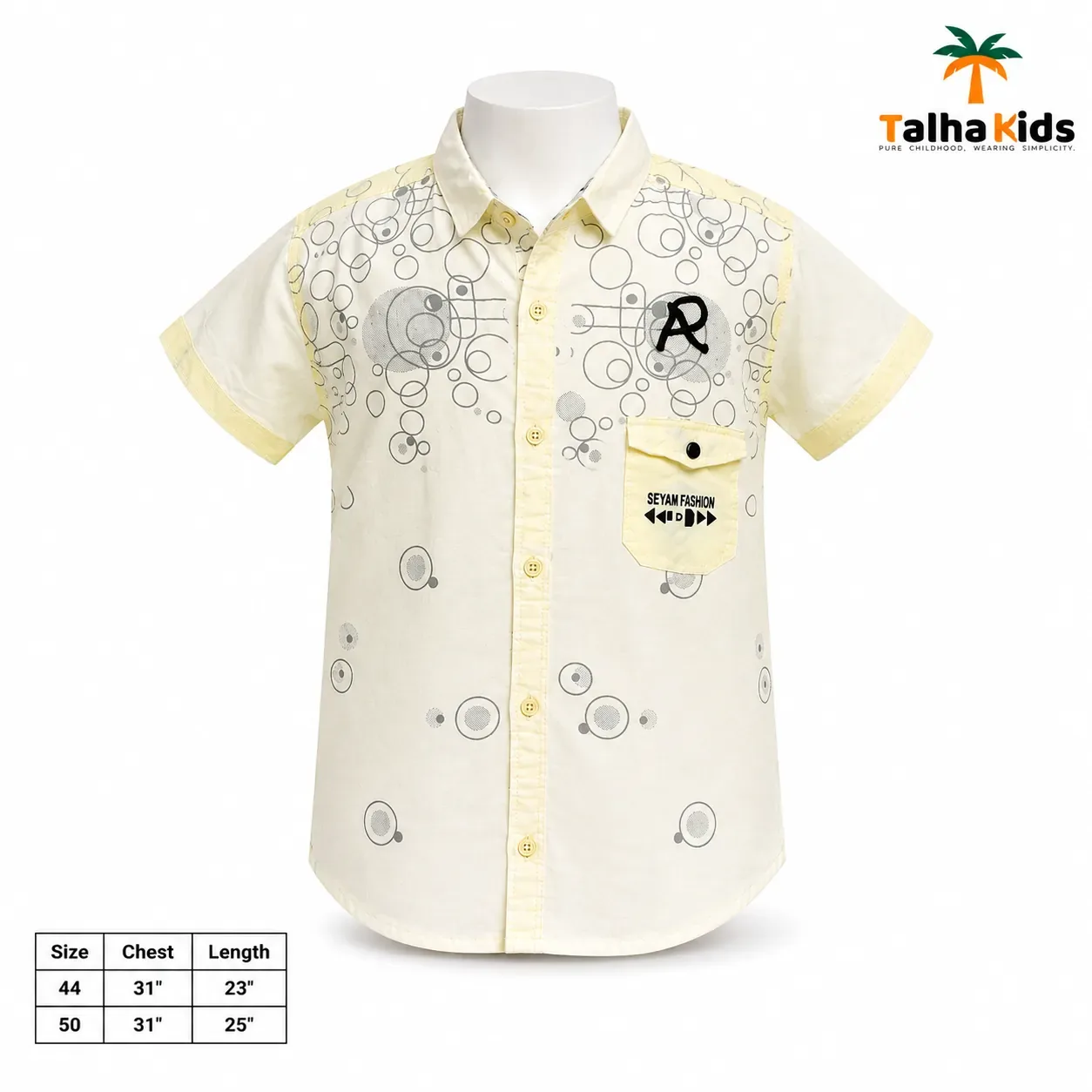 Kids Casual Printed Shirt – Comfortable Short Sleeve Shirt for Boys