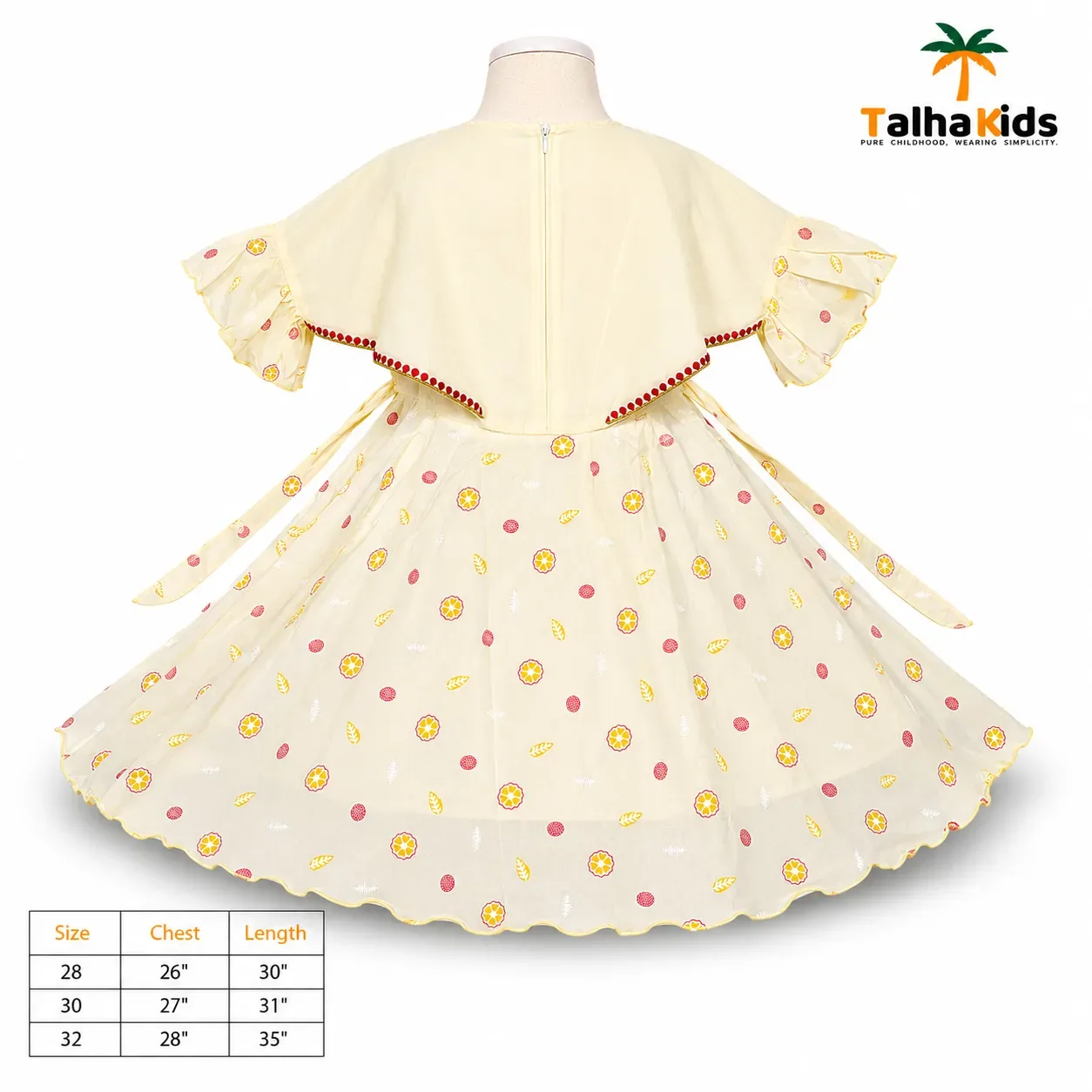 Alams Baby Wear Girls Floral Embroidered Frock – 3 Color Variants
