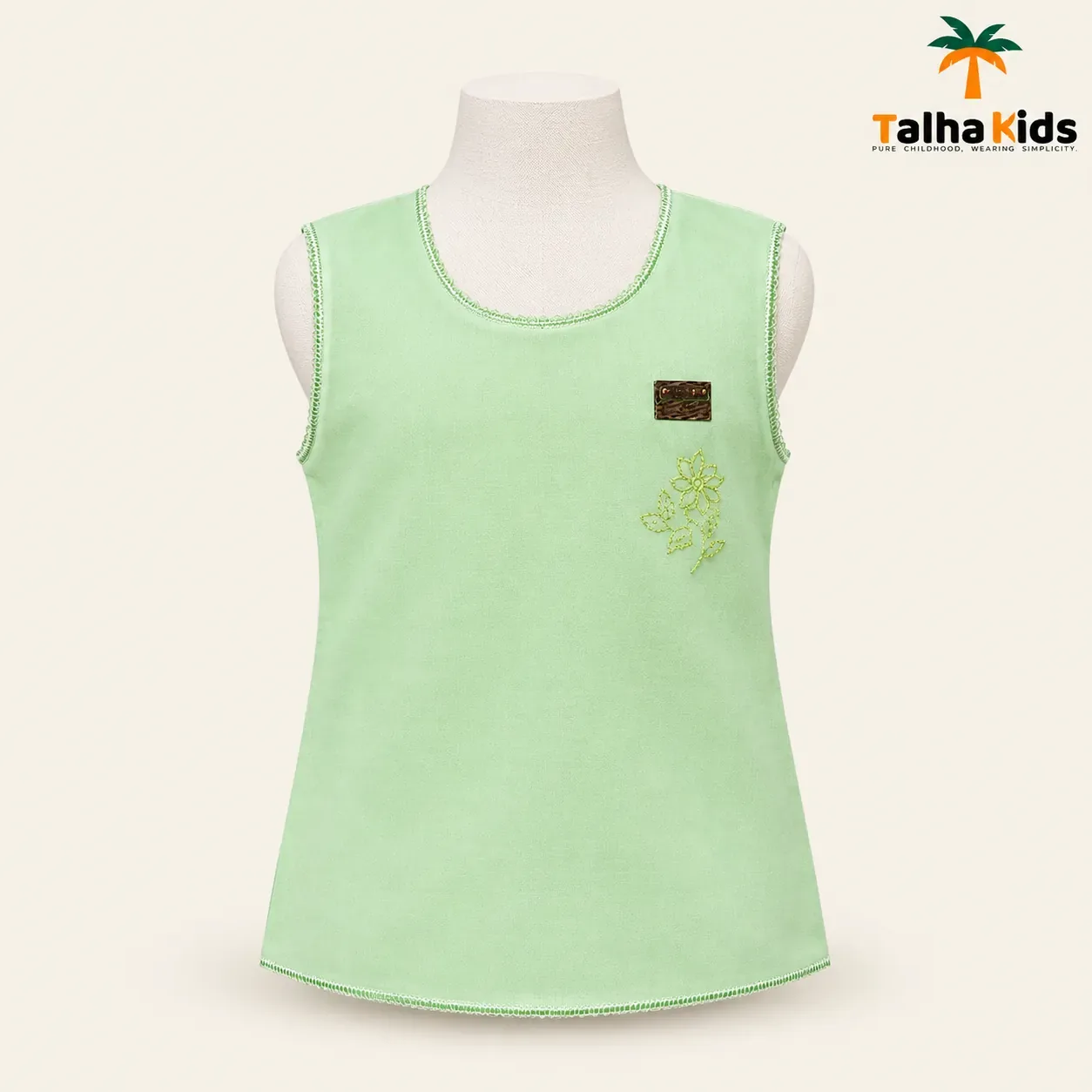 Alams Newborn Baby Nima – Sleeveless Soft Cotton Baby Top | Talha Kids