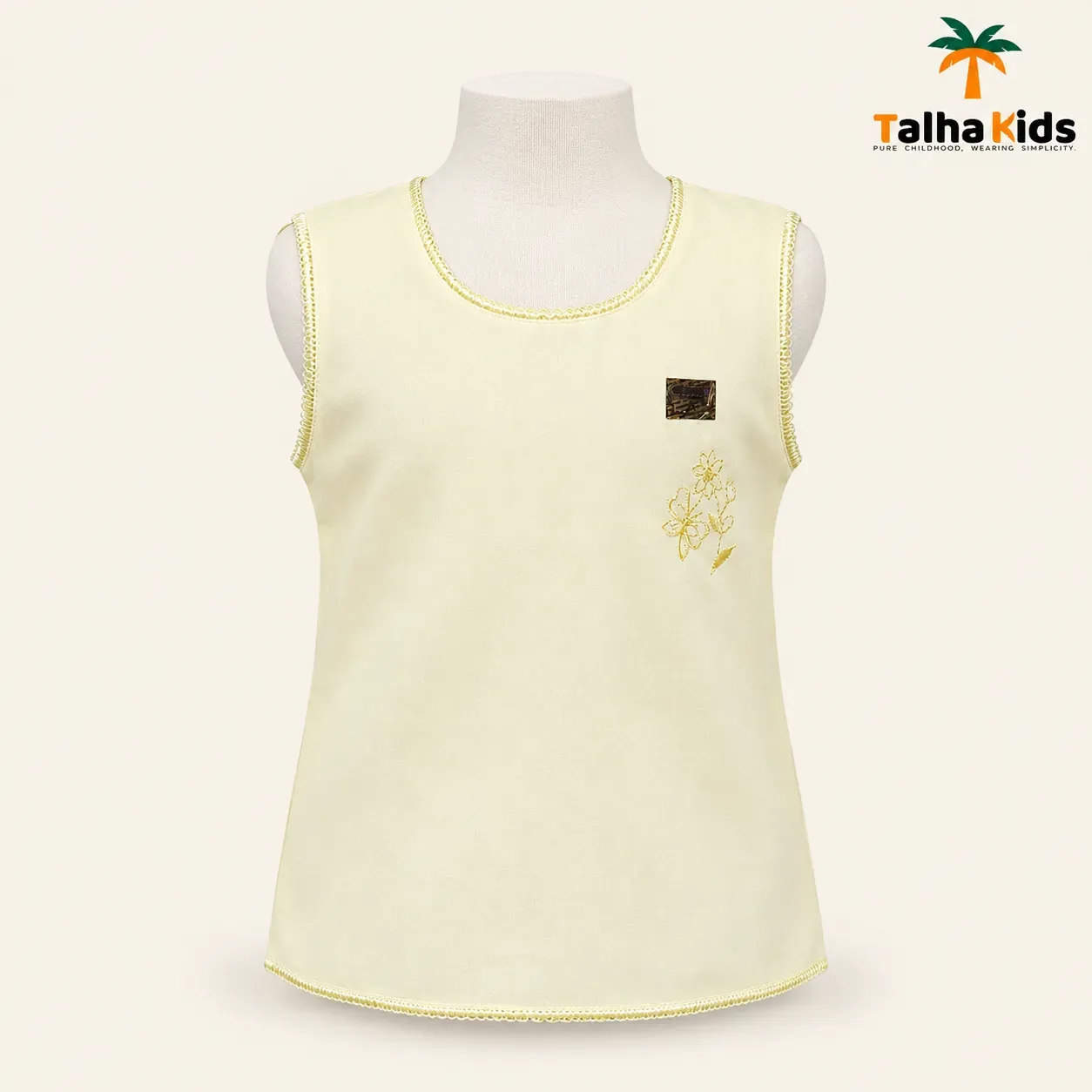 Alams Newborn Baby Nima – Sleeveless Soft Cotton Baby Top | Talha Kids