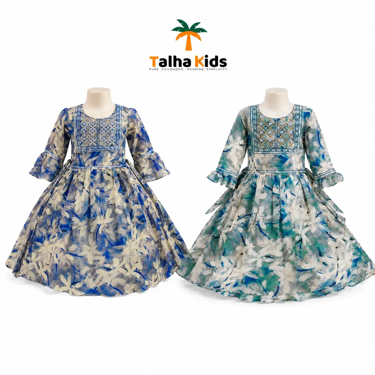 Girls' Printed Embroidered Frock | Alams Baby Wear