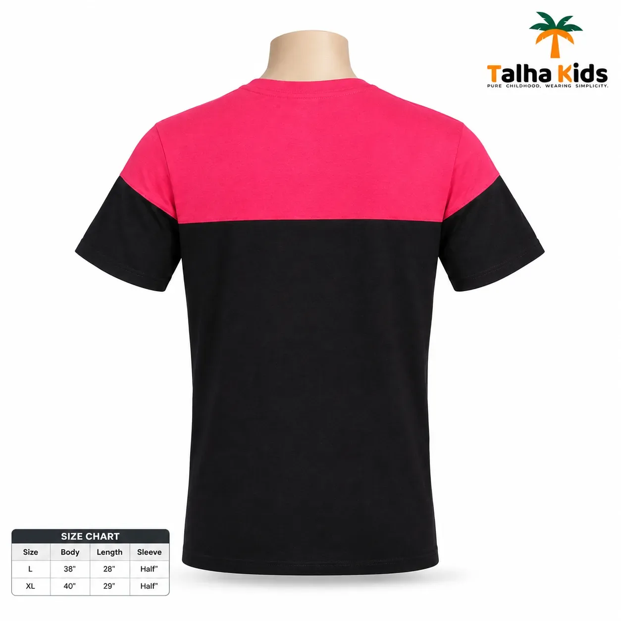 One Plus Fashion Choice Brave Color Block Men's T-Shirt – Pink & Black
