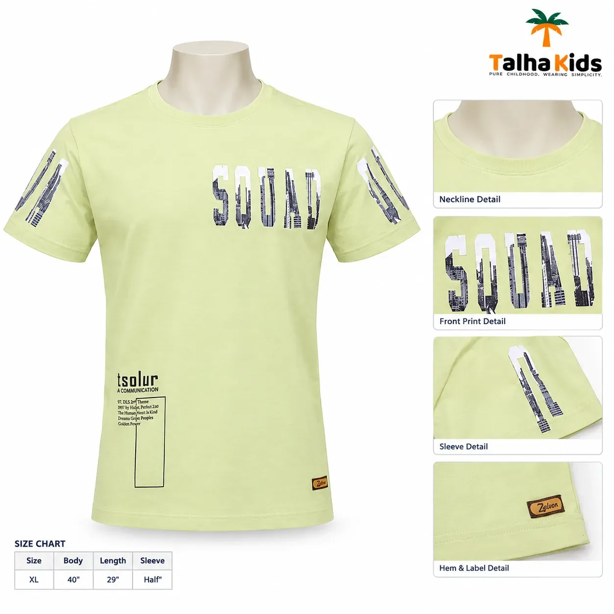 Zero Max V-Neck T-Shirt – Light Lime Green – XL