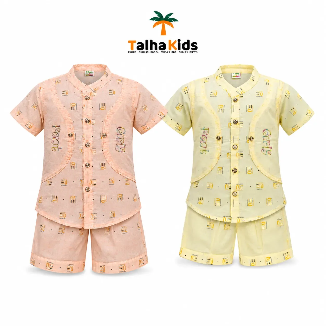 Premium Boys Short Sleeve Shirt & Half Pant Set