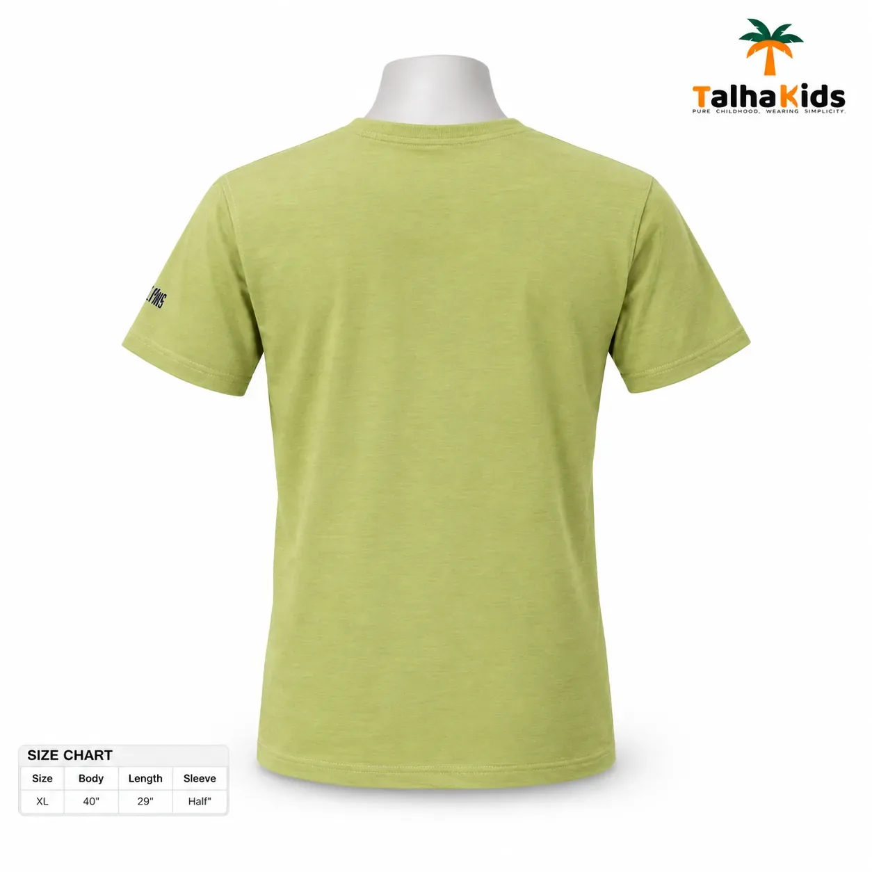 One Plus Half-Sleeve Printed T-Shirt – Lime Green, Size XL