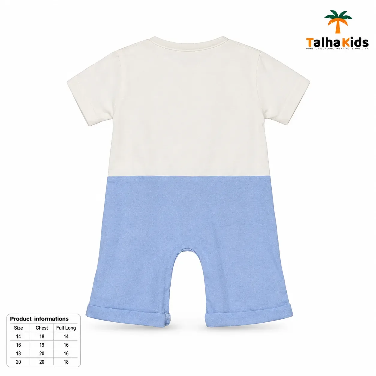 Talha Kids Boys Vest Style Romper Set with Bow Tie – Pastel Colors