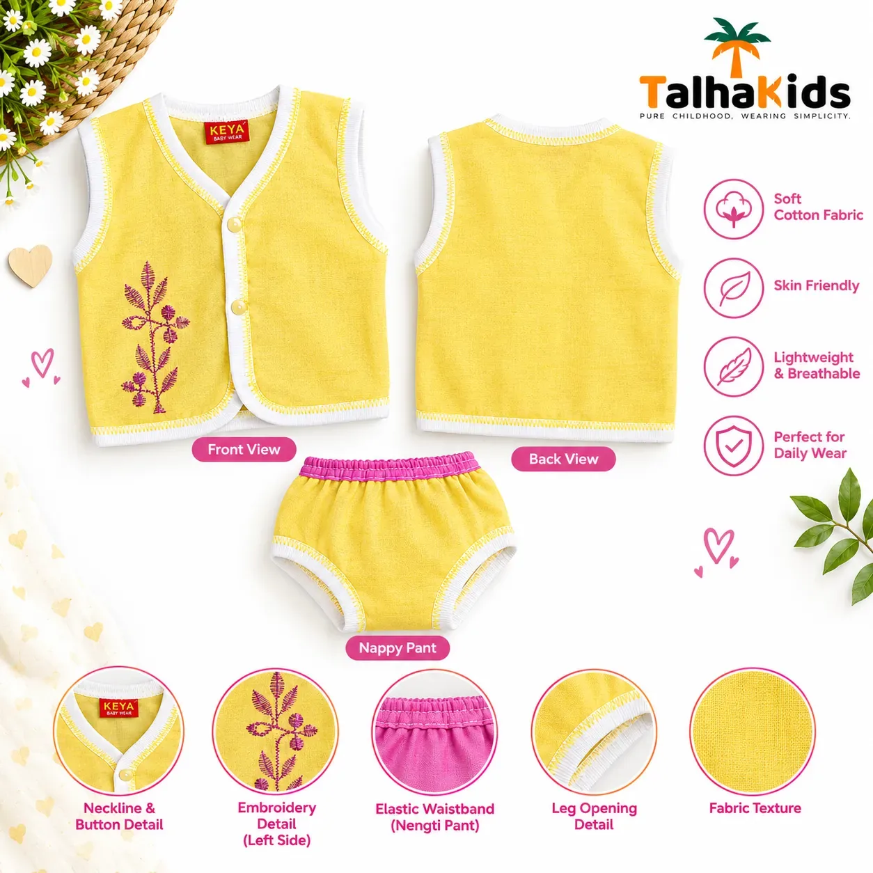 Talha Kids Nima Set for Newborn Baby