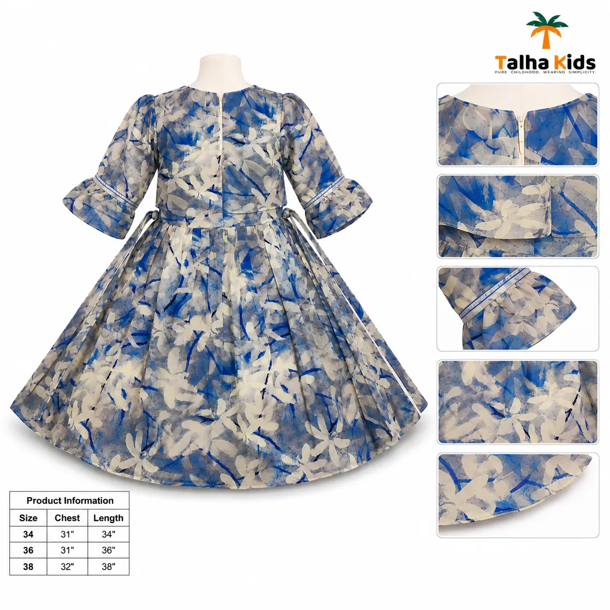 Girls' Printed Embroidered Frock | Alams Baby Wear