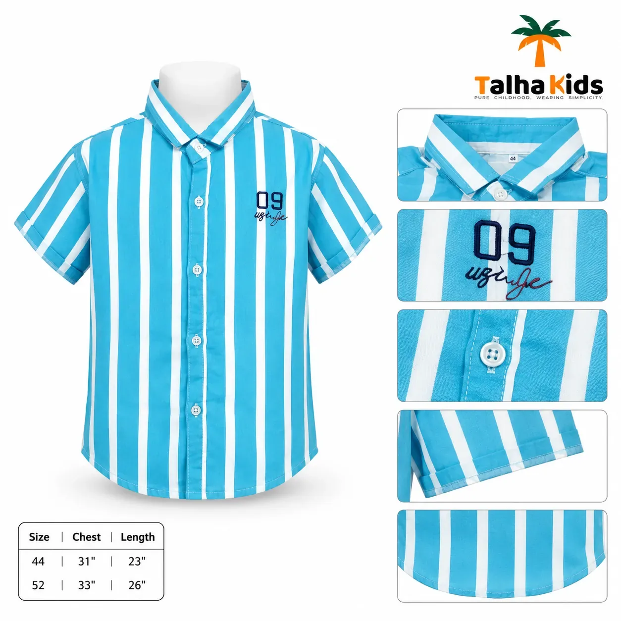 Boys Striped Short Sleeve Shirt – 09 Collection