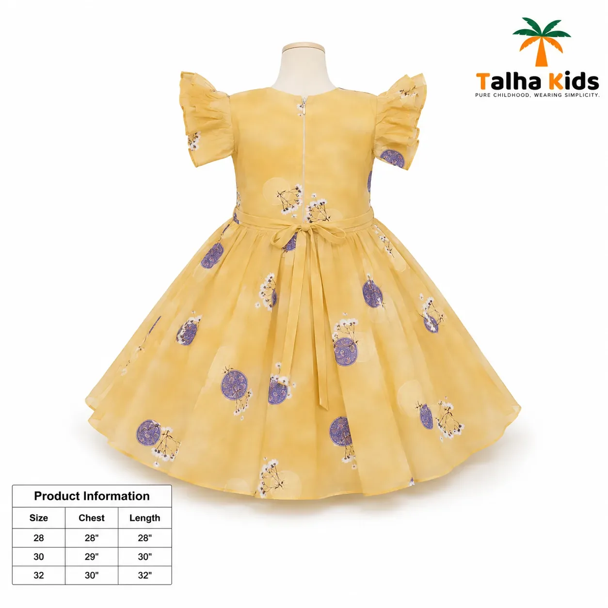 Blossom Frill-Sleeve Party Dress for Girls