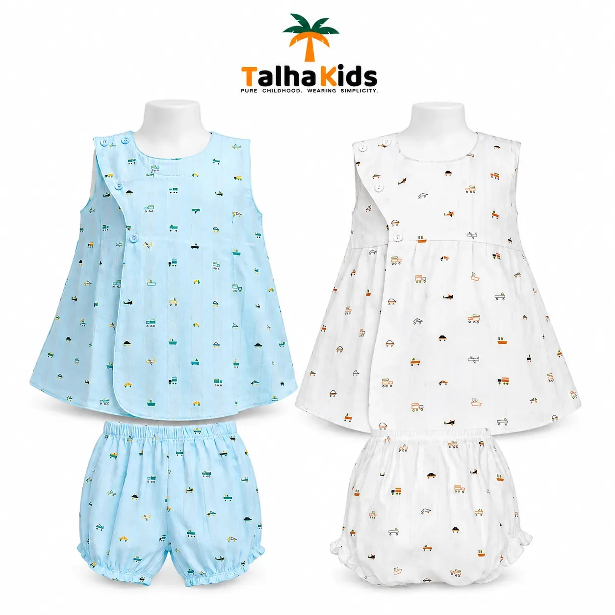 Girls’ Sleeveless Dress & Bloomers Set