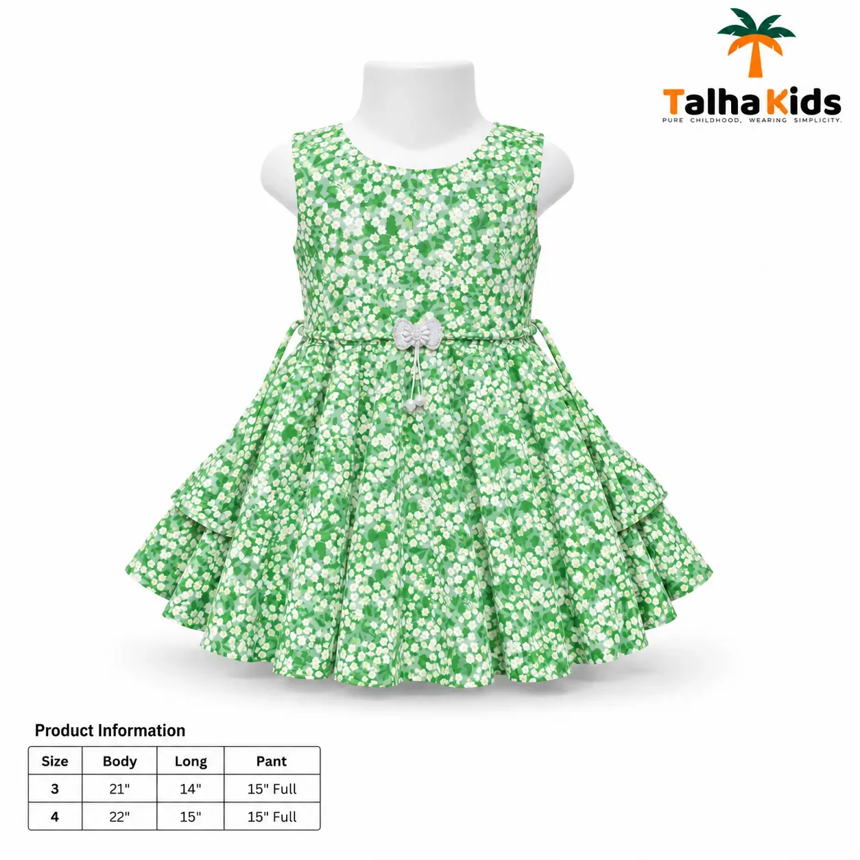 Floral Print Girls Frock with Matching Bloomer Set