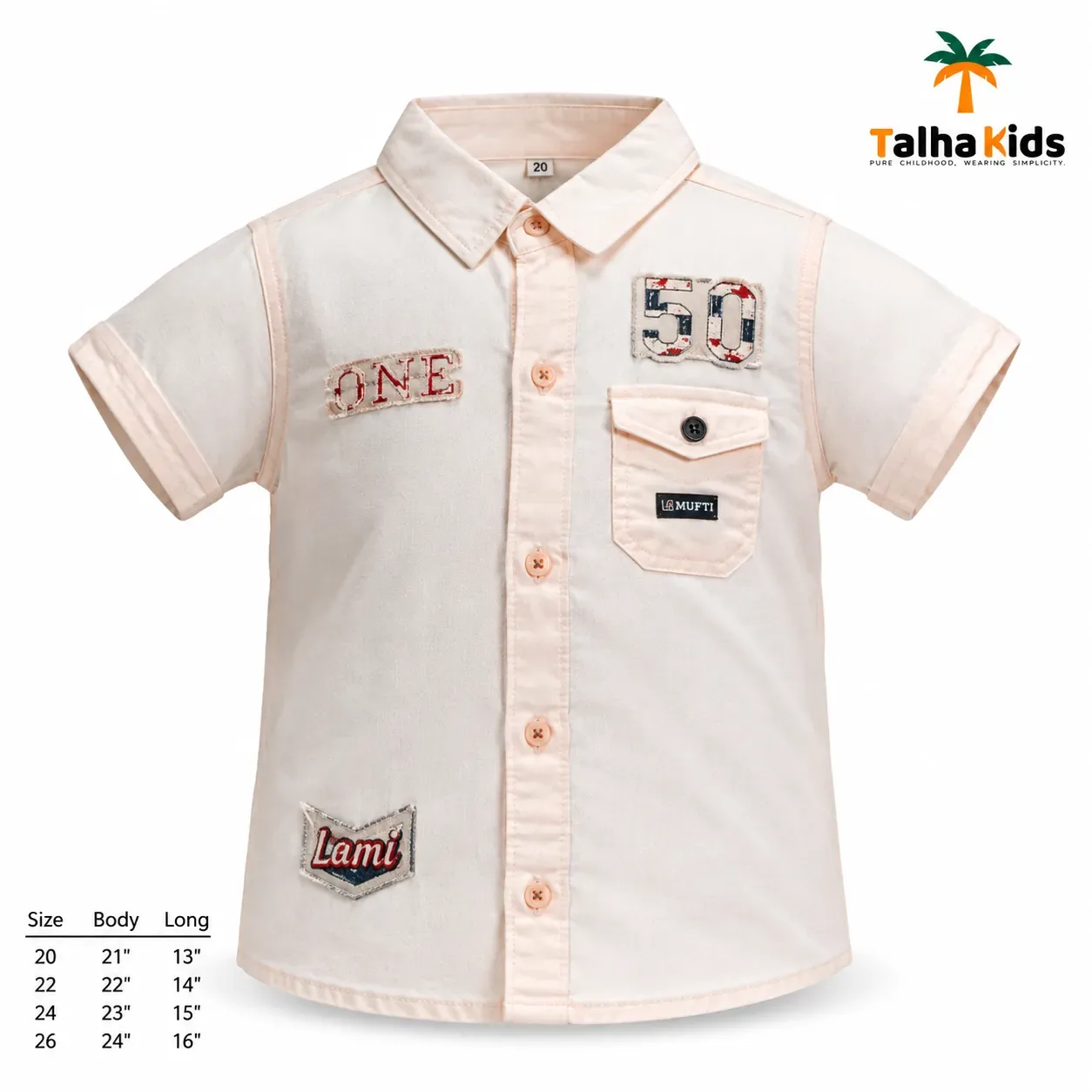 Boys’ Casual Cotton Shirt – 4 Color Variants