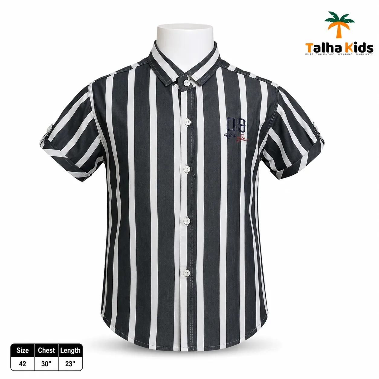Boys Striped Short Sleeve Shirt – 09 Collection