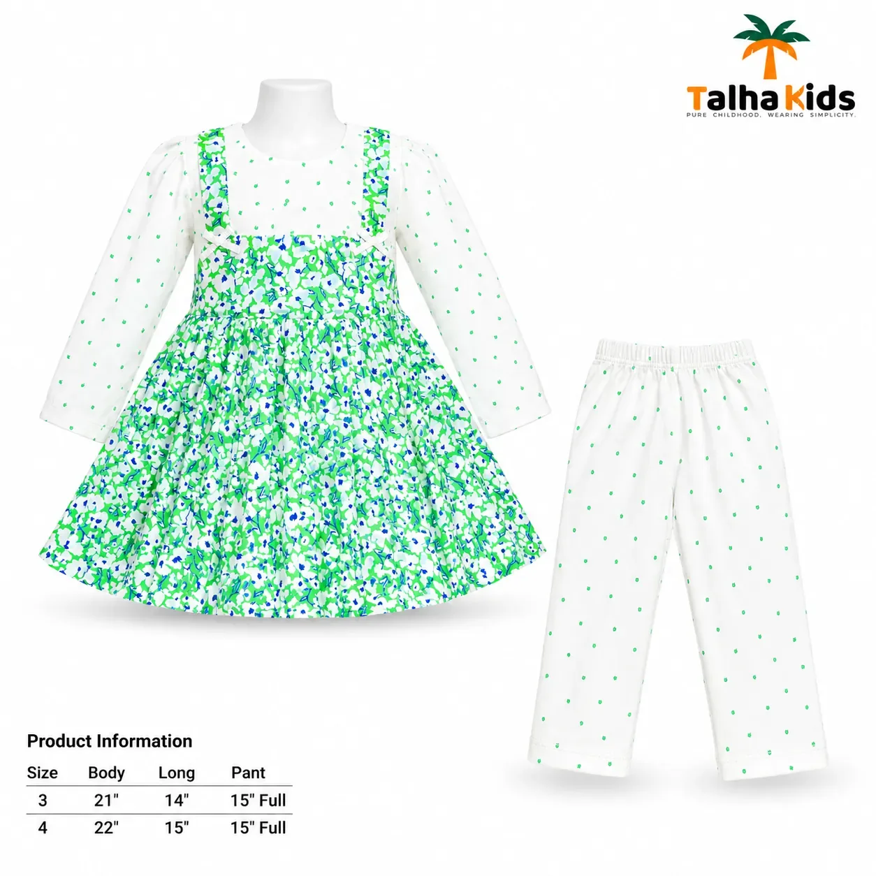 Winter Floral Printed Frock – Talha Kids