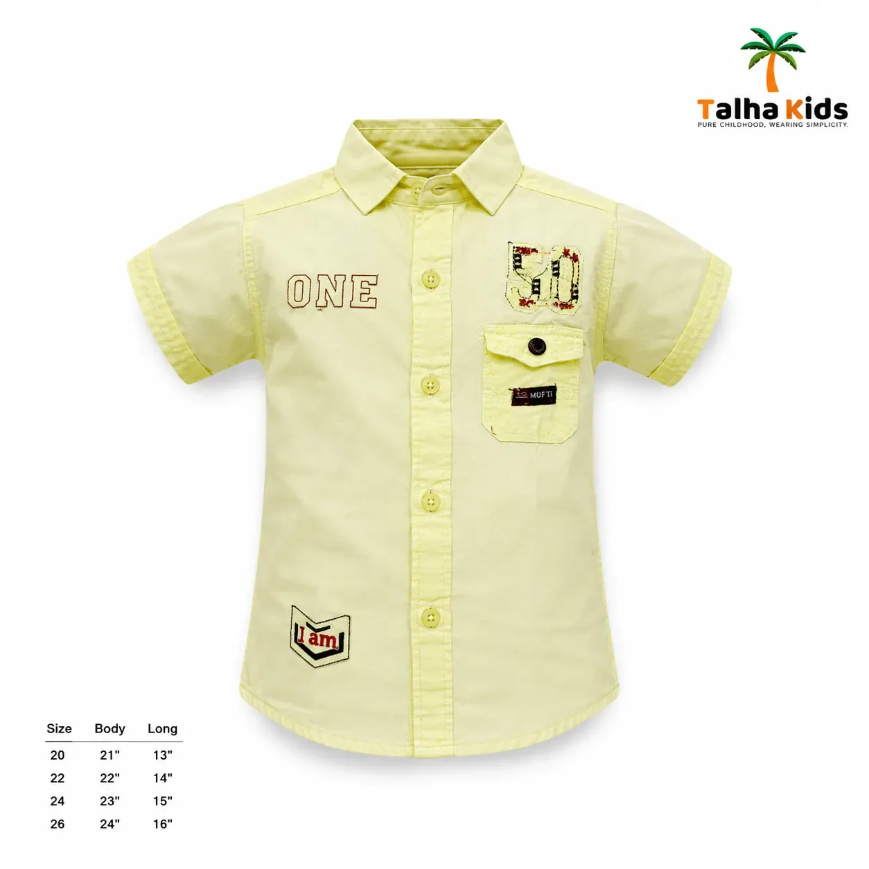 Boys’ Casual Cotton Shirt – 4 Color Variants