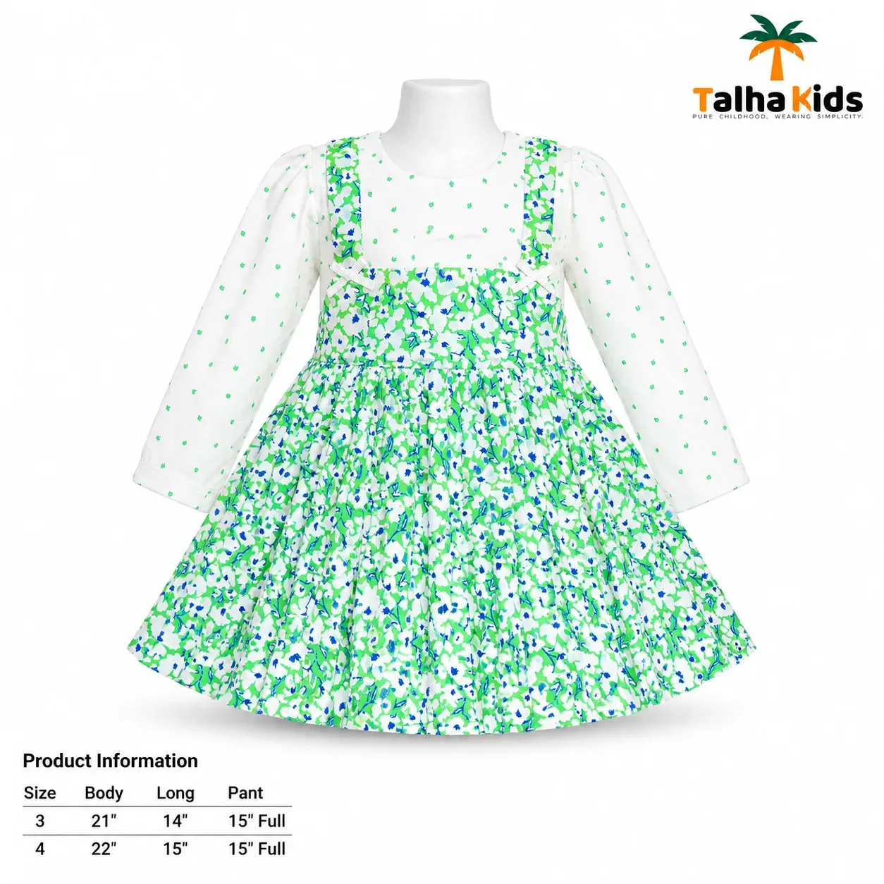 Winter Floral Printed Frock – Talha Kids