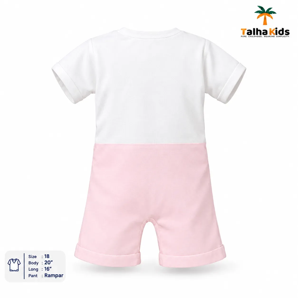 Talha Kids Boys Vest Style Romper Set with Bow Tie – Pastel Colors