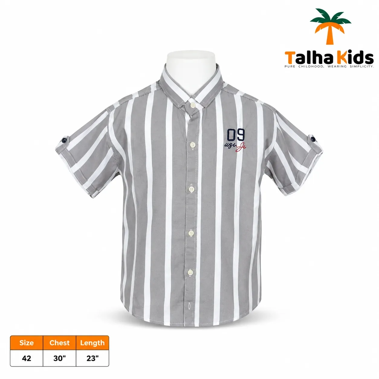 Boys Striped Short Sleeve Shirt – 09 Collection
