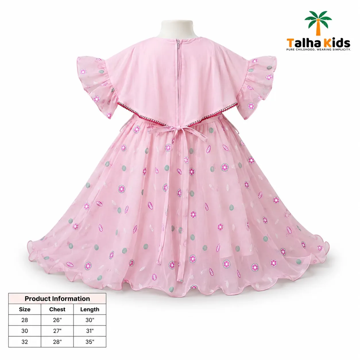Alams Baby Wear Girls Floral Embroidered Frock – 3 Color Variants