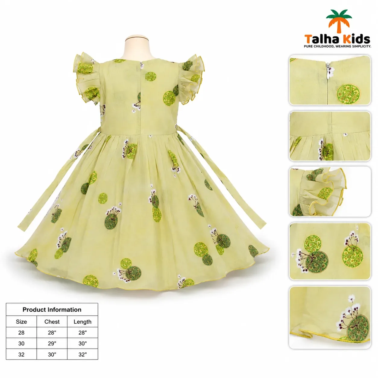 Blossom Frill-Sleeve Party Dress for Girls