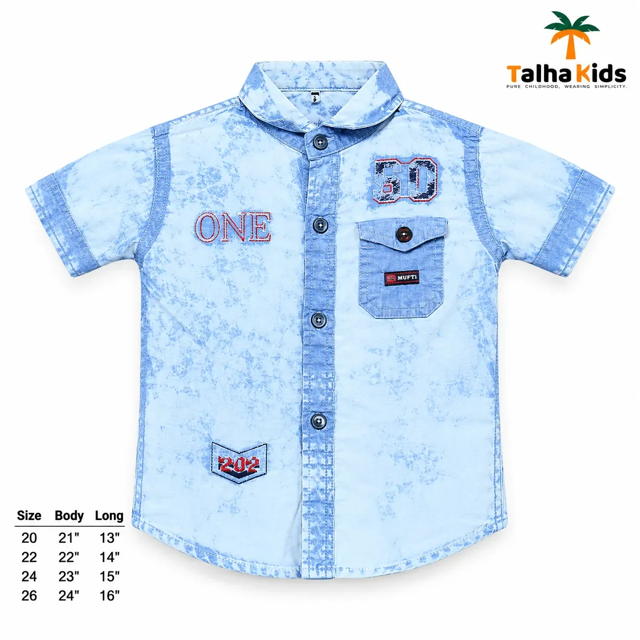 Boys’ Casual Cotton Shirt – 4 Color Variants