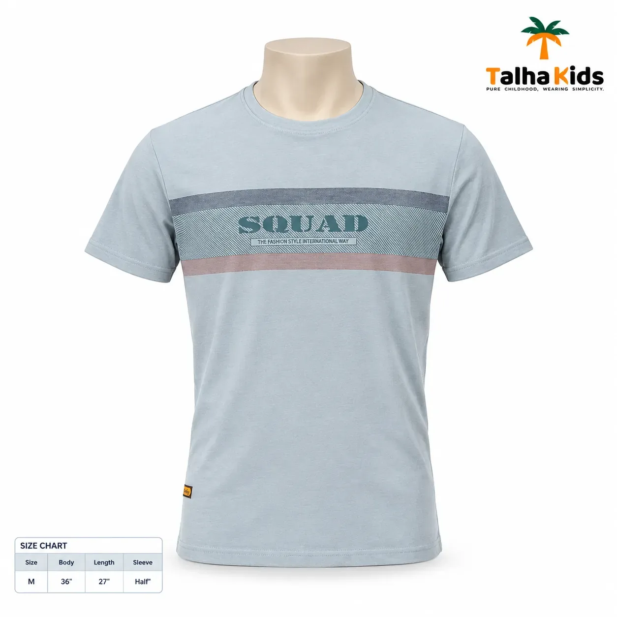 Zero Max Men's T-Shirt – Silver SQUAD Printed Casual T-Shirt