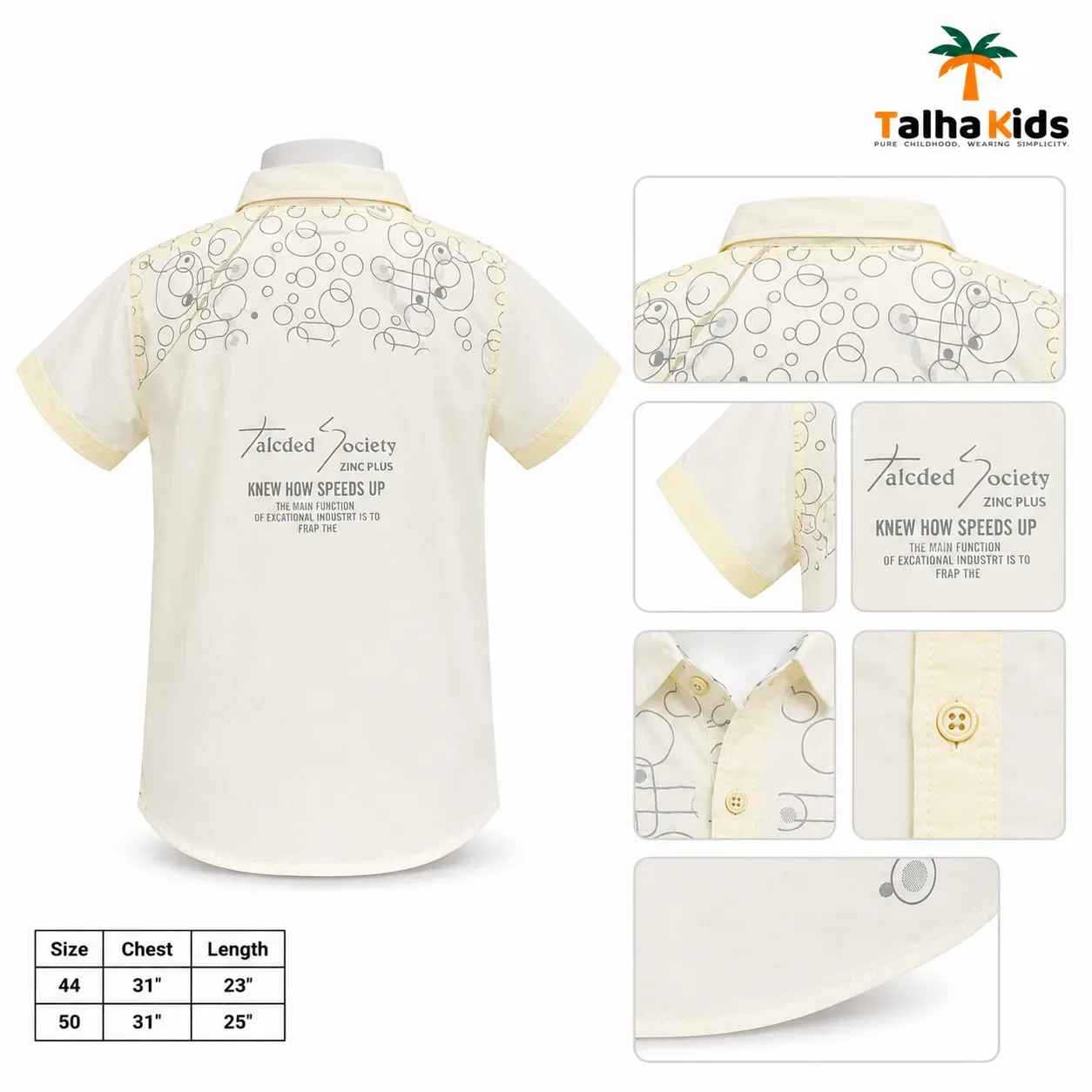 Kids Casual Printed Shirt – Comfortable Short Sleeve Shirt for Boys