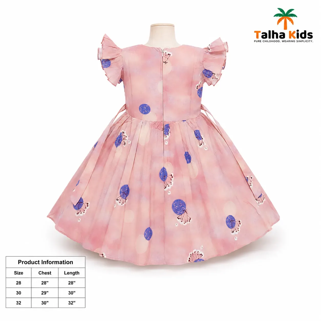 Blossom Frill-Sleeve Party Dress for Girls